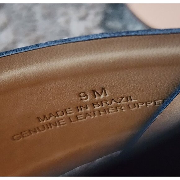 Talbots Women's 9 Sandals Blue Strappy Flats Shoes - Picture 5 of 7